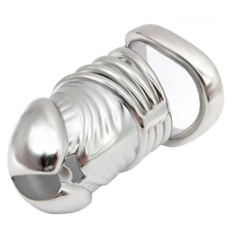 Penis Head Steel Cock Cage - Long